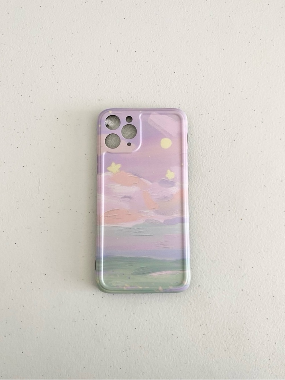 Pastel Sunset Sky Phone Case - Lavender, Green 11 pro